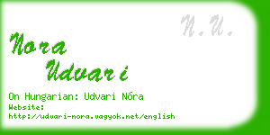 nora udvari business card